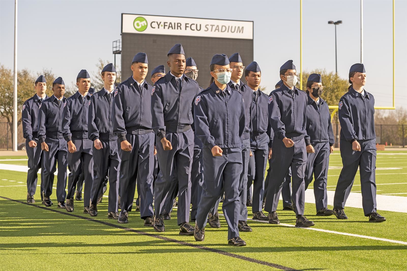 Each of the district’s nine Air Force Junior ROTC units marched in front of the many guests and dignitaries in attendance.